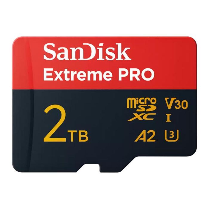 Sandisk Tarjeta microSDXC Extreme PRO 2TB UHS-I V30 A2 Class U3 250MB/s Lectura 150MB/s Escritura Sandisk Tarjeta microSDXC Extreme PRO 2TB UHS-I V30 A2 Class U3 250MB/s Lectura 150MB/s Escritura