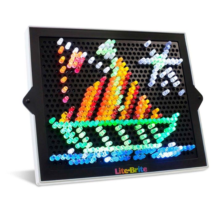 Deqube Lite Brite Juego de Creatividad y Arte con Luz para Niños con Plantillas y Luces LED Interactivas 3