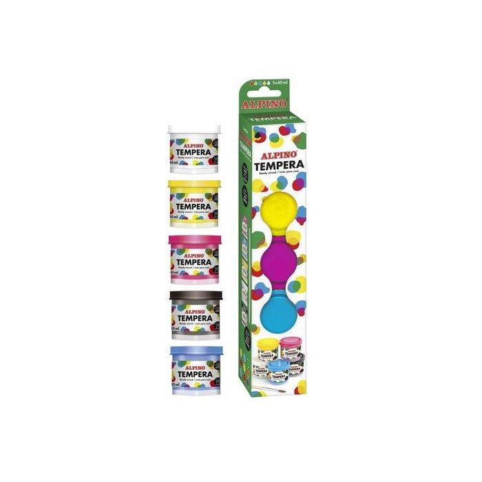 Tempera Alpino 40 Ml (Bote) Estuche De 5