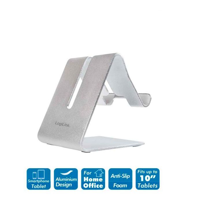 Soporte para smartphone y tablet, aluminio logilink Soporte para smartphone y tablet, aluminio logilink
