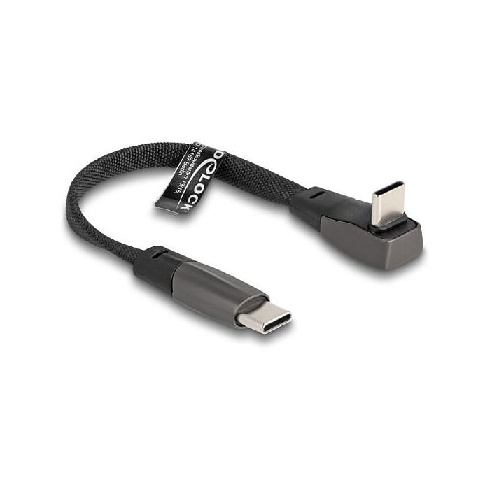 DeLOCK Cable USB 2.0 Type-C a Type-C ángulo recto (gewinkelt) PD 3.0 60W, cable plano 1m Negro 1 DeLOCK Cable USB 2.0 Type-C a Type-C ángulo recto (gewinkelt) PD 3.0 60W, cable plano 1m Negro 1