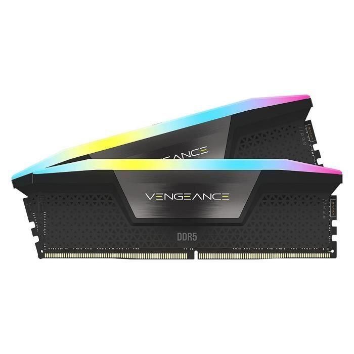 Memoria de RAM - Corsair - Revenge RGB DDR5 - 32GB 2x16GB DIMM - 6400 MHz - 1.40V - Negro (CMH32GX5M2B6400C32) Memoria de RAM - Corsair - Revenge RGB DDR5 - 32GB 2x16GB DIMM - 6400 MHz - 1.40V - Negro (CMH32GX5M2B6400C32)