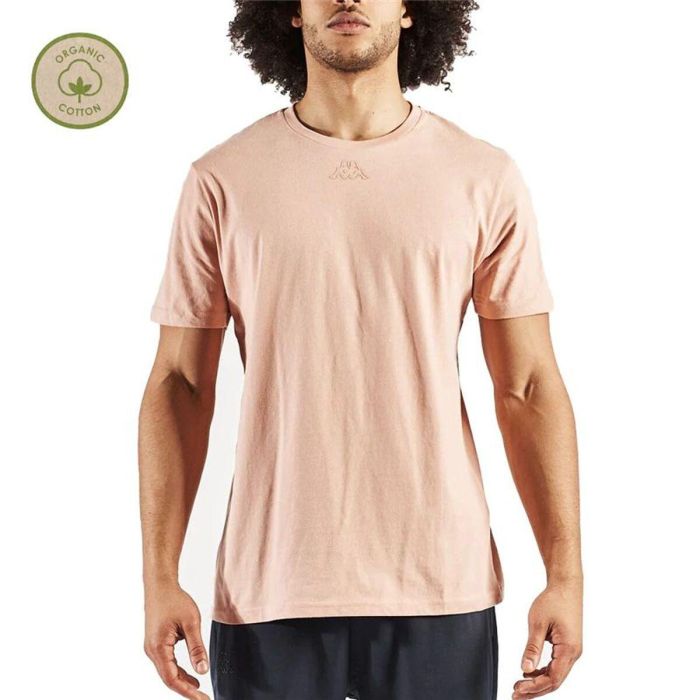 Camiseta de Manga Corta Hombre Kappa Edson Pink Salmón M Camiseta de Manga Corta Hombre Kappa Edson Pink Salmón M