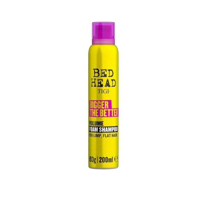 Tigi Bed Head Bigger The Better Champú en Espuma Volumen, Limpieza y Movimiento Cabello Todo Tipo Sin Sulfatos 200ml