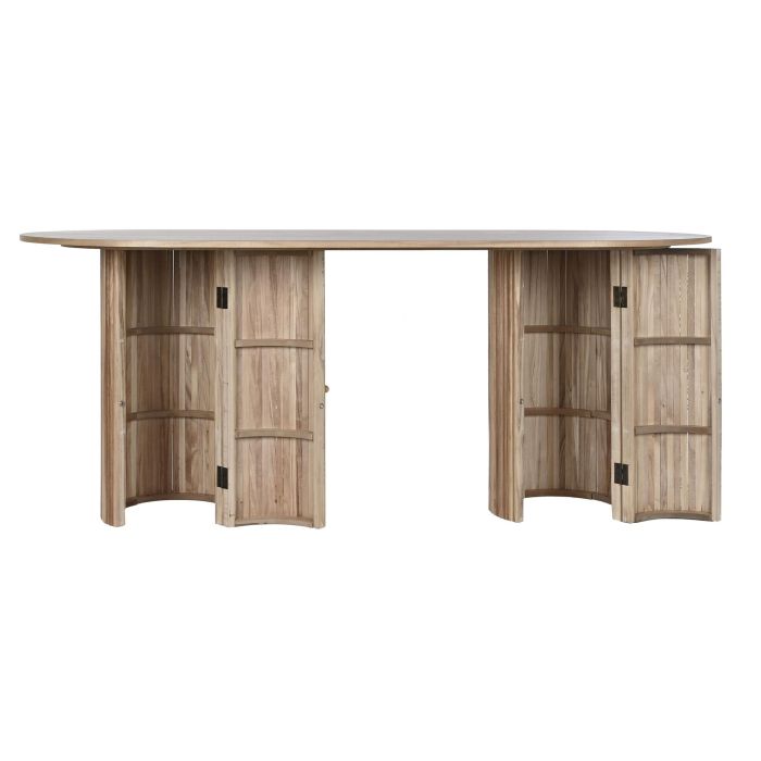 DKD Home Decor Mesa Ovalada Comedor Balines Natural Madera Paulownia y MDF 180 x 90 x 75 cm 3