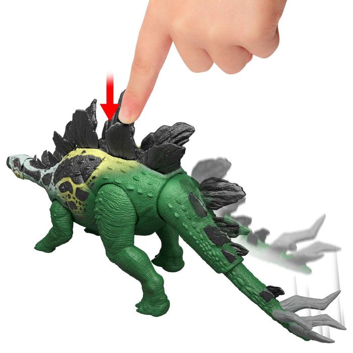 Mattel Jurassic World Dinosaurio Stegosaurus Figura de Acción Gigantic Trackers Jkl85 35.6cm 3