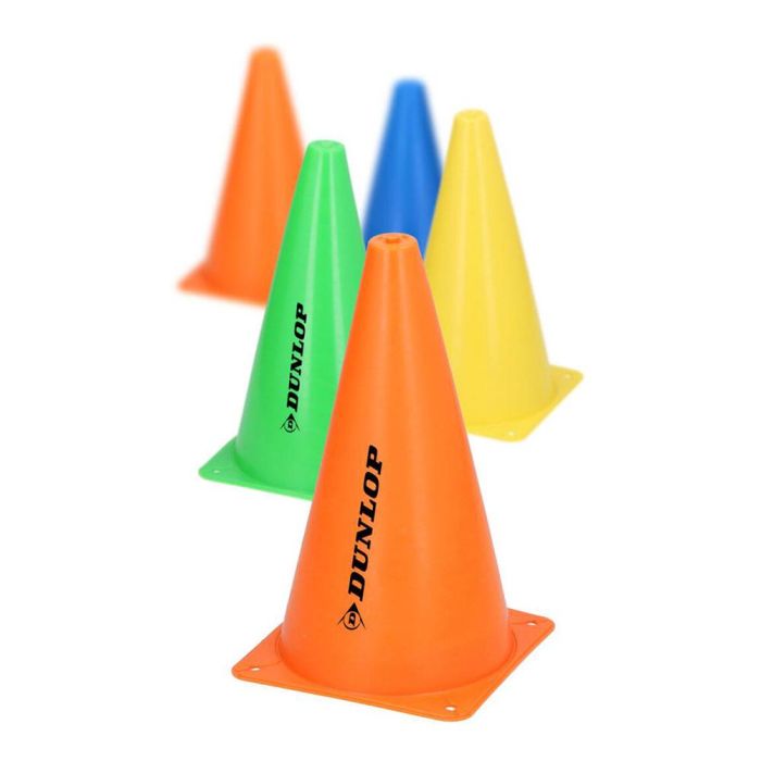 Dunlop Conos de Entrenamiento de Plástico Ø14x23,5cm, Pack 10 Unidades, Colores Surtidos 0 Dunlop Conos de Entrenamiento de Plástico Ø14x23,5cm, Pack 10 Unidades, Colores Surtidos 0