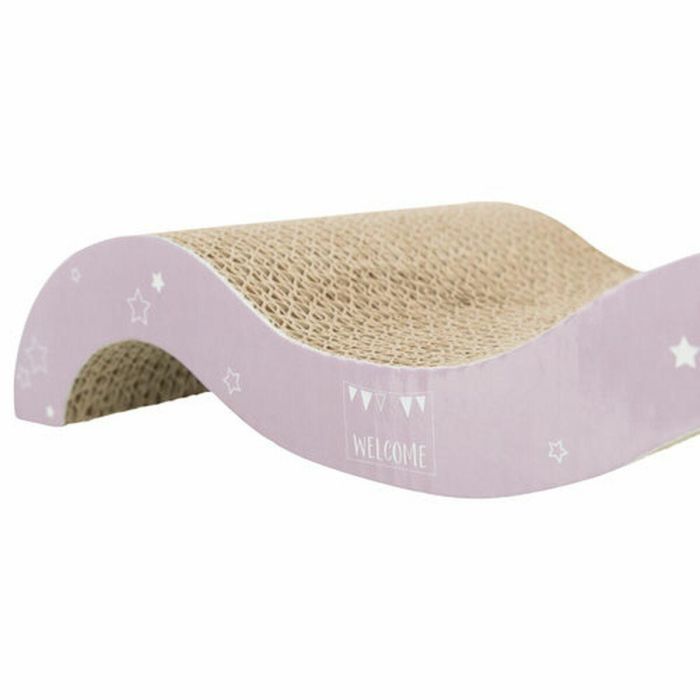 Trixie TRI4011905480121 Rascador para Gatos Junior Wave, Forma Ondulada, Medidas 38x7x18 cm, Tonos Malva y Menta 11