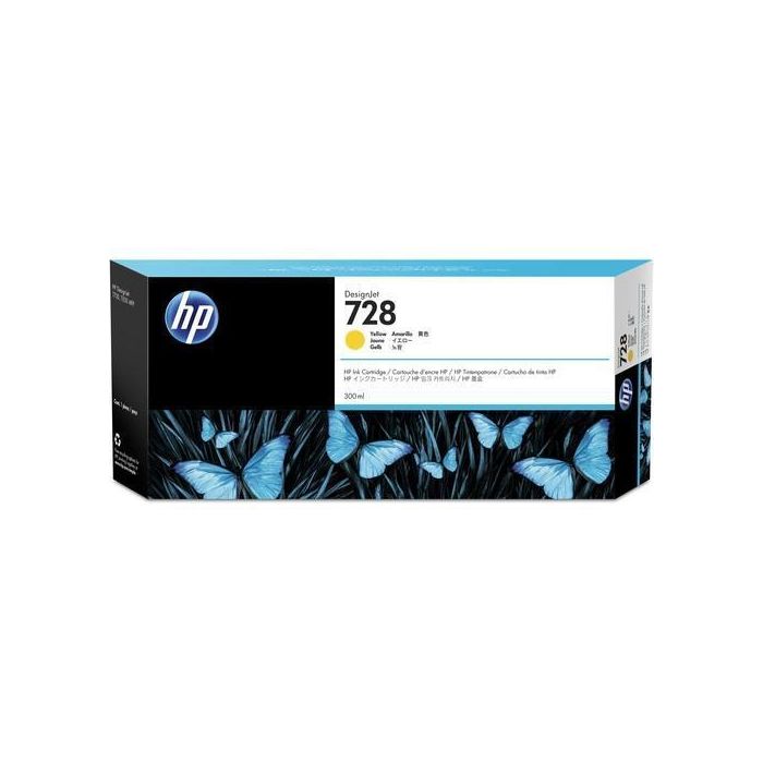 HP Designjet 728 Cartucho de Tinta Amarillo Alta Capacidad 300ML HP Designjet 728 Cartucho de Tinta Amarillo Alta Capacidad 300ML
