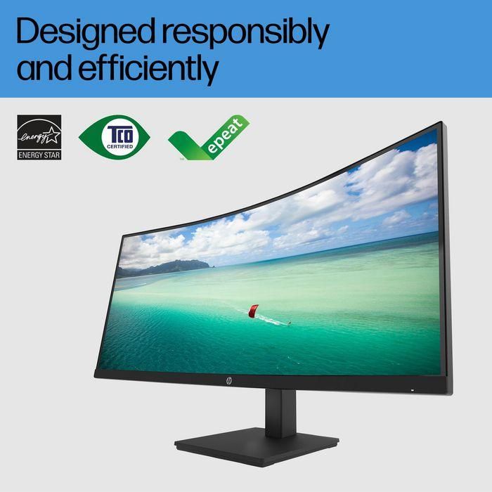 HP Monitor Curvo P34hc G4 de 86.4 cm (34") WQHD 3440x1440 USB-C 65W 1500R 60Hz 5ms VA Altavoces HDMI DisplayPort Negro HP Monitor Curvo P34hc G4 de 86.4 cm (34") WQHD 3440x1440 USB-C 65W 1500R 60Hz 5ms VA Altavoces HDMI DisplayPort Negro