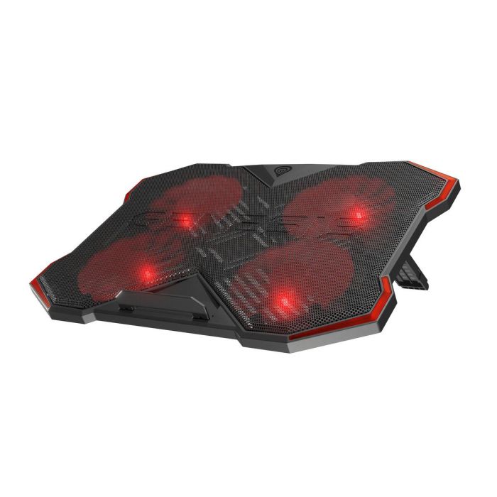 GENESIS Oxid 260 Base Refrigeradora para portátiles hasta 17.3" con 4 ventiladores, 8 Ángulos Ajustables, Gaming Negro/Rojo 5
