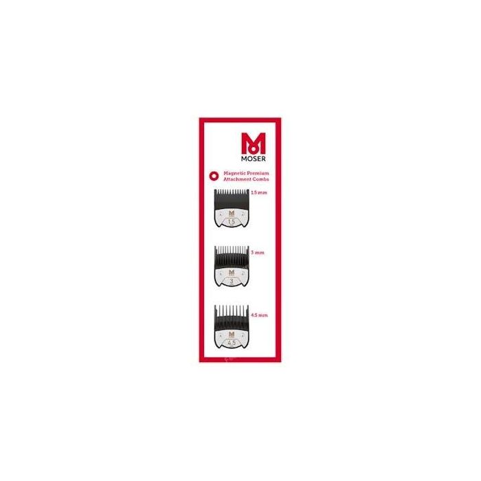 MOSER Pack Peines Magnéticos Premium 3 Unidades