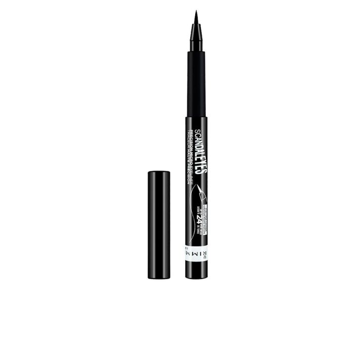 Rimmel London SCANDALEYES Precision Micro Delineador de Ojos Negro Larga Duración 24h Punta Fieltro Ultrafina 1,10 ml