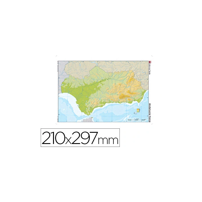 Teide Mapa Mudo Color Din A4 Andalucia Físico 210x297 mm 0 Teide Mapa Mudo Color Din A4 Andalucia Físico 210x297 mm 0