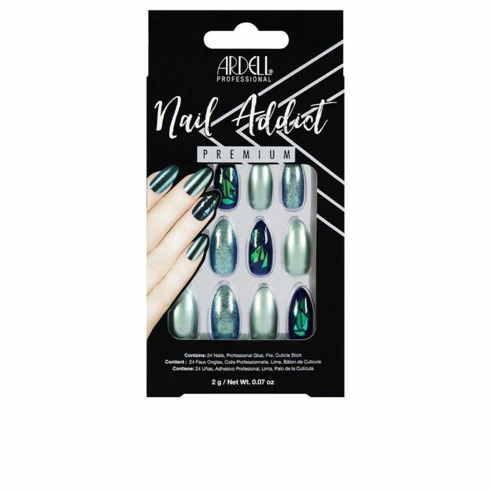 Ardell Nail Addict Green Glitter Chrome