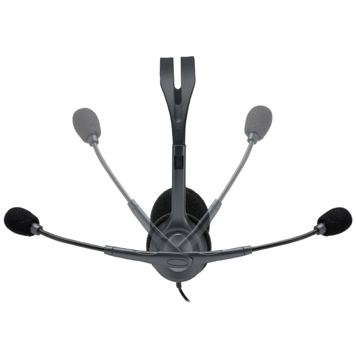 Logitech H111 Auriculares Estéreo con Micrófono Giratorio para Múltiples Dispositivos, PC, Smartphone y Tablet, Jack 3.5mm