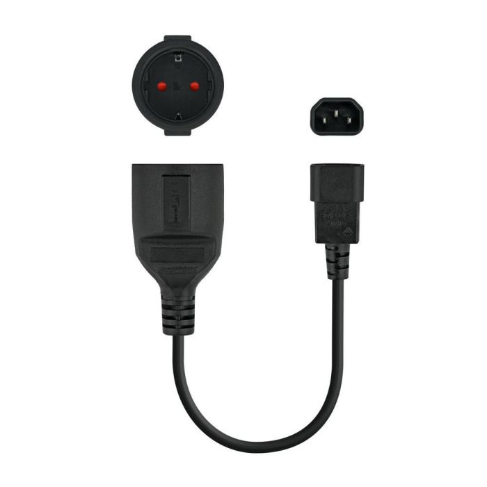 Adaptador Alimentación Nanocable 10.22.0901/ C14 Macho - CEE7 Hembra/ 25cm/ Negro Adaptador Alimentación Nanocable 10.22.0901/ C14 Macho - CEE7 Hembra/ 25cm/ Negro