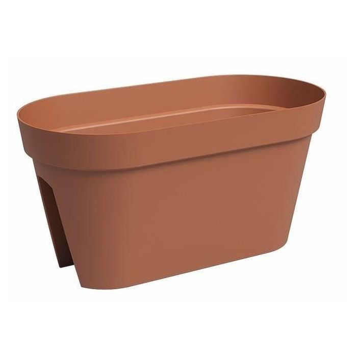 Jardinera para Balcón - Plástico - Terracota - Rectangular - L60 x P30 x H30cm - ARTEVASI