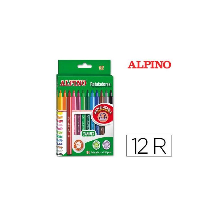 Rotulador Alpino Standard Caja De 12 Colores Surtidos