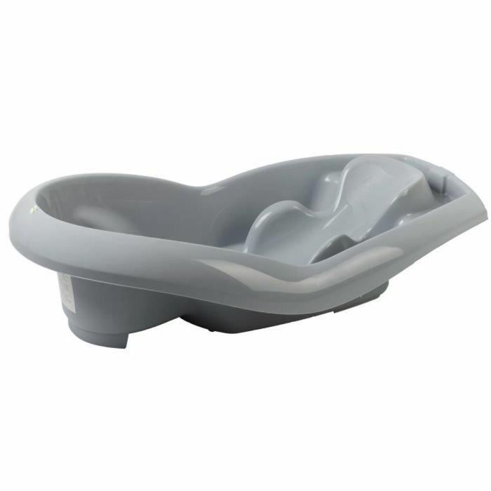 Thermobaby TUB LAGOON Bañera Evolutiva Bebé con Asiento Integrado 0-12 Meses para Recién Nacido y Niño Pequeño Gris 1