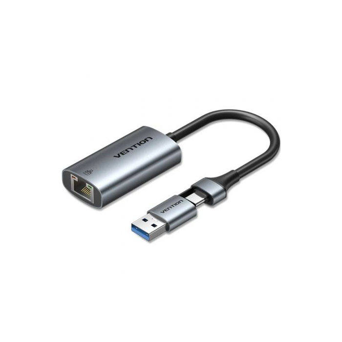 Adaptador USB/USB Tipo-C - RJ45 Vention CFQHB/ 1000Mbps 0 Adaptador USB/USB Tipo-C - RJ45 Vention CFQHB/ 1000Mbps 0