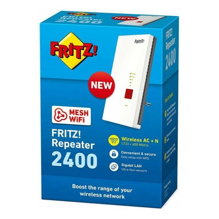 Punto de Acceso Repetidor Fritz! 20002887 1733 Mbps 5 GHz LAN Blanco Blanco/Gris 2 Punto de Acceso Repetidor Fritz! 20002887 1733 Mbps 5 GHz LAN Blanco Blanco/Gris 2