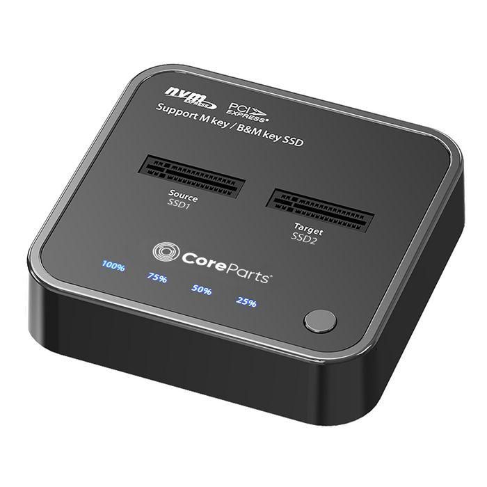 CoreParts USB3.2 Type C (10Gpbs) M.2 NVMe SSD cloner, Docking Station for M.2 NVMe to M.2 NVMe with Clone Function- Box includes USB-C Cable, Power Supply and user manual 1 CoreParts USB3.2 Type C (10Gpbs) M.2 NVMe SSD cloner, Docking Station for M.2 NVMe to M.2 NVMe with Clone Function- Box includes USB-C Cable, Power Supply and user manual 1