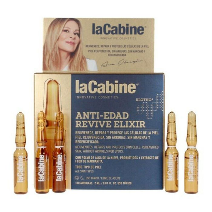 La Cabine Ampollas Revive Elixir Tratamiento Facial Antiedad Rejuvenecedor Intensivo con Gen Klotho y Alga de Nieve 10 x 2 ml