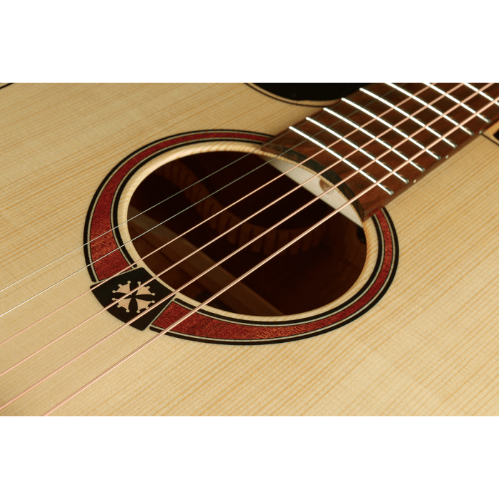 LAG Guitarra Electro-Acustica Dreadnought Cutaway Natural Zurdos Tapa Abeto Engelmann Macizo 5