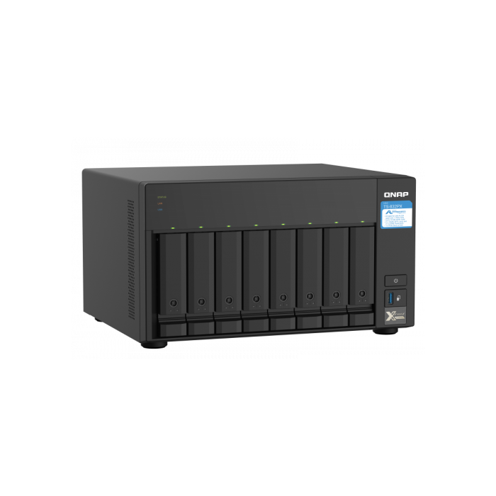 QNAP TS-832PX NAS Torre Ethernet 10GbE Aluminio, Negro 3