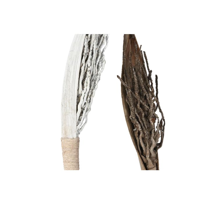 DKD Home Decor Rama Balines 11 x 204 x 13 cm (6 Unidades) Blanco Natural Bambú Seagrass 1