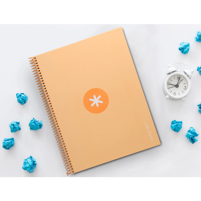 Antartik Cuaderno espiral A4 micro, 80 hojas, 90 gr, horizontal, color peach 7