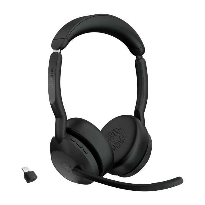 Jabra Evolve2 55 Link380c MS Stereo Auriculares Inalámbricos Optimizados para Microsoft Teams 2