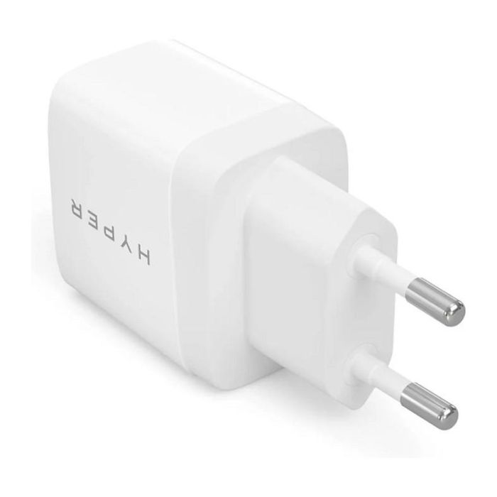 HYPER HJ205EU Cargador de Dispositivo Móvil para Smartphone y Tableta, Carga Rápida, 1 Puerto USB Tipo C, Blanco