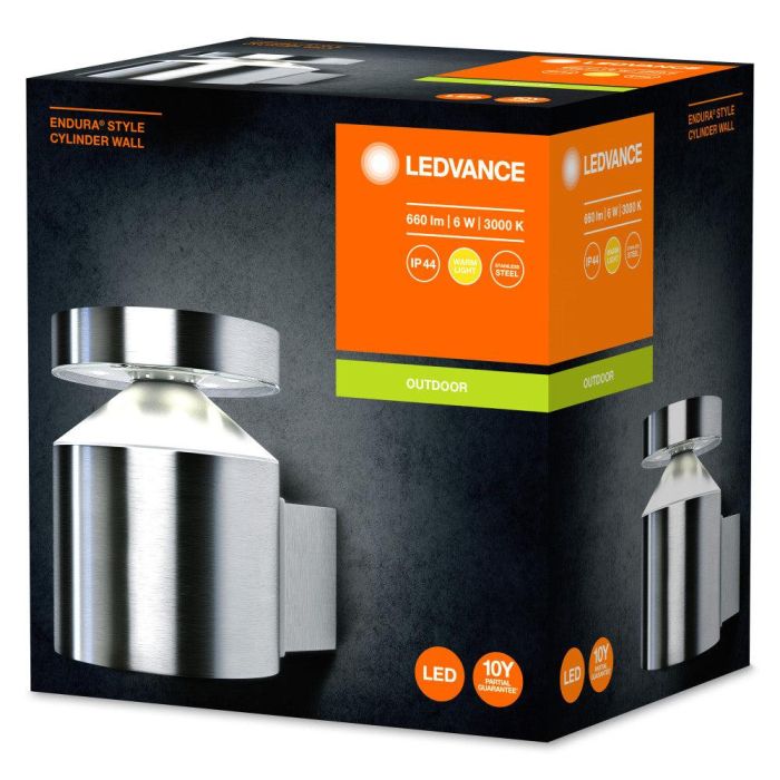Ledvance LVE-4058075205338 Luminaria LED Exterior Endura Sensor Acero Inoxidable Iluminación Indirecta 6W 360Lm 3000K IP44 1