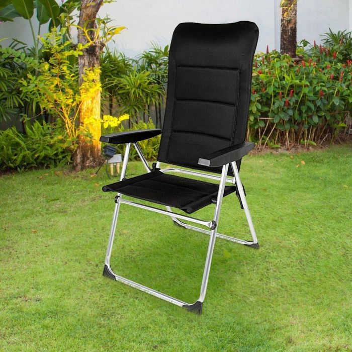 Silla de Playa Aktive Deluxe Plegable Negro 49 x 123 x 67 cm (2 Unidades) 5