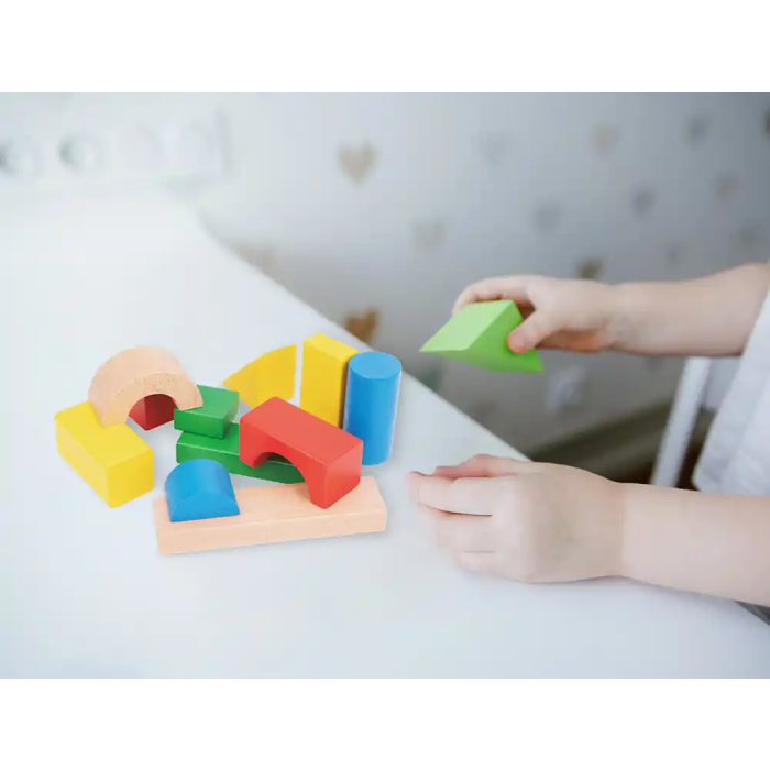 Imaginovo Juego de Construccion de Bloques de Madera Infantil +12 meses 100 Piezas 29x29x3,5cm 5