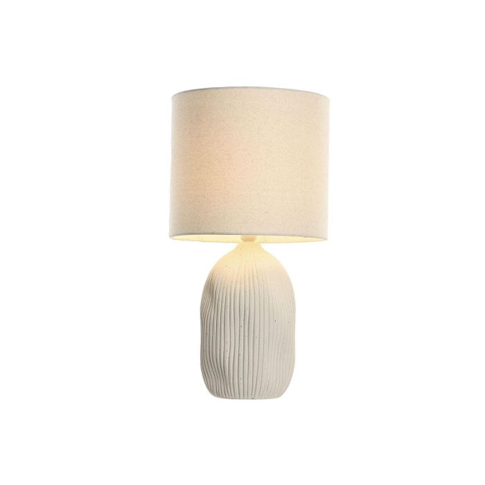 DKD Home Decor Lámpara Sobremesa Urban Cerámica y Poliéster Crudo 34 x 64 x 34 cm (Bombilla E27 Incluida) 4 DKD Home Decor Lámpara Sobremesa Urban Cerámica y Poliéster Crudo 34 x 64 x 34 cm (Bombilla E27 Incluida) 4