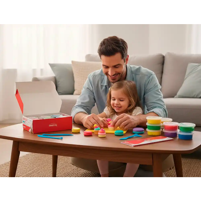 Imaginovo Pasta para Modelar Secado al Aire Set 12 Colores Shape It Dessert Dream con Herramientas e Instrucciones 10