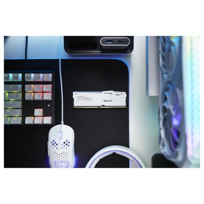 Kingston FURY Beast 64GB DDR5 5200MT/s CL40 Kit de 2 Blanco RGB XMP 8