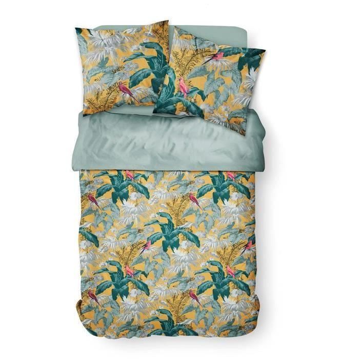Today 115519 Juego de Cama Sunshine Algodón Estampado Amarillo 57 Hilos 2 Personas 260x240cm con 2 Fundas de Almohada 2 Today 115519 Juego de Cama Sunshine Algodón Estampado Amarillo 57 Hilos 2 Personas 260x240cm con 2 Fundas de Almohada 2