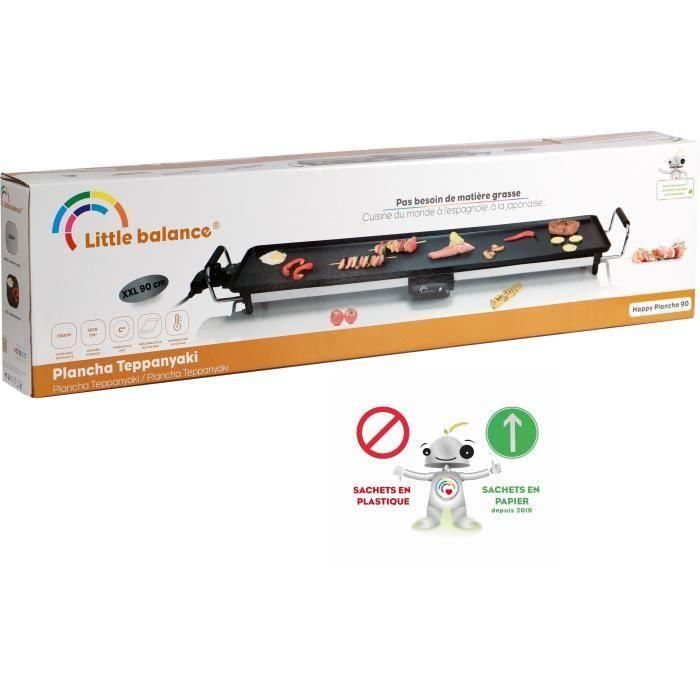 LITTLE BALANCE 8239 Happy Plancha 90, Plancha eléctrica 8-10 personas, Plato XXL antiadherente, Toda la comida, 2000W, Negro / Acero inoxidable 4 LITTLE BALANCE 8239 Happy Plancha 90, Plancha eléctrica 8-10 personas, Plato XXL antiadherente, Toda la comida, 2000W, Negro / Acero inoxidable 4