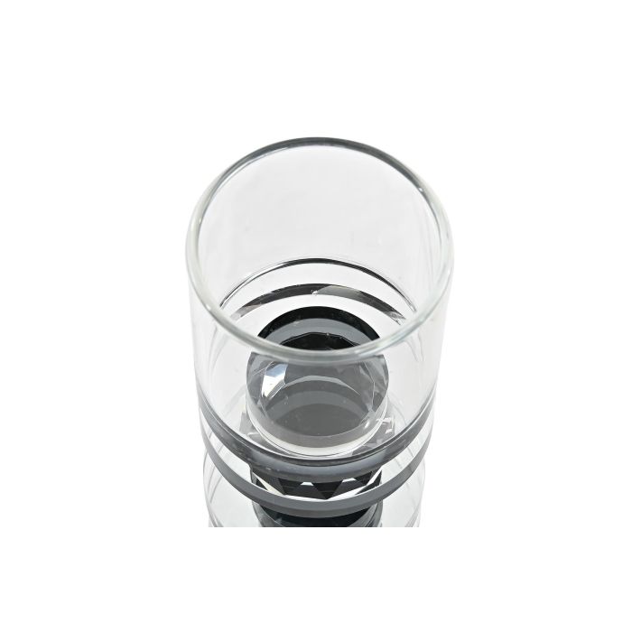 Portavela Moderno DKD Home Decor Negro 6 x 16 x 6 cm 2 Portavela Moderno DKD Home Decor Negro 6 x 16 x 6 cm 2