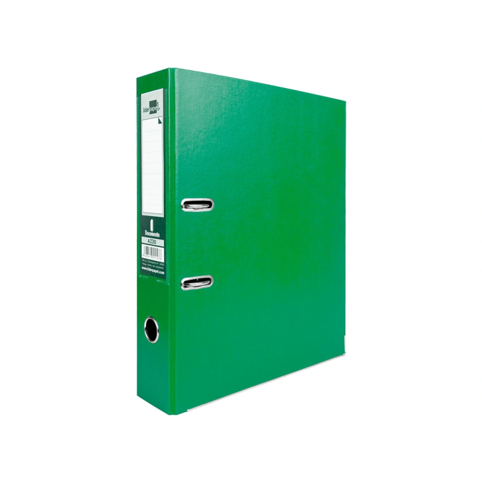 Liderpapel Archivador Folio 2 Anillas Mecanismo de Palanca 75mm Verde 3