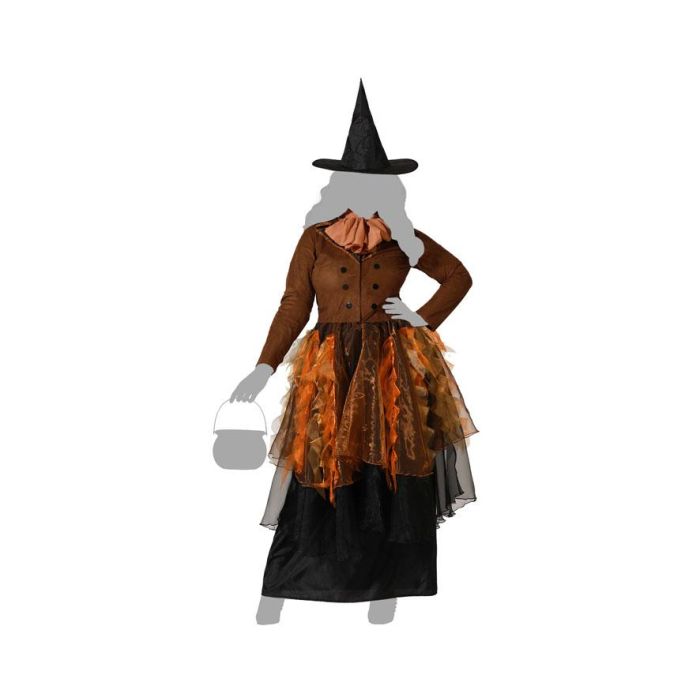 Disfraz Bruja Marrón Vestido Con Sombrero Mujer Adulto XXL 4 Disfraz Bruja Marrón Vestido Con Sombrero Mujer Adulto XXL 4