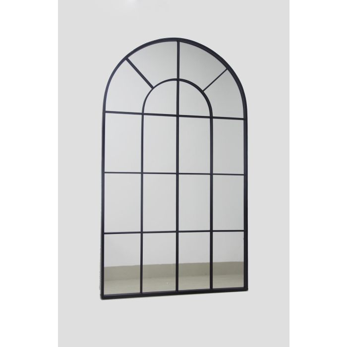 Espejo de pared DKD Home Decor Negro Cristal Hierro Espejo Ventana 70 x 2,5 x 120 cm 70 x 1,8 x 120 cm