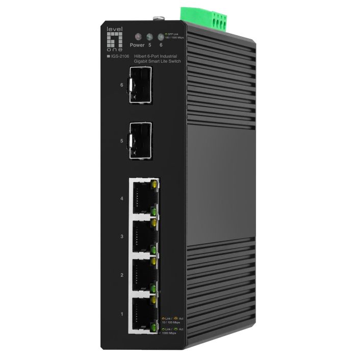 Level One IGS-2106 Switch Gestionado L2 4xRJ45 Gigabit Ethernet 2xSFP Negro 0 Level One IGS-2106 Switch Gestionado L2 4xRJ45 Gigabit Ethernet 2xSFP Negro 0