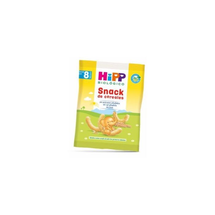 HIPP Snack de Cereales Ecológicos sin Sal para Bebés +8 Meses - Mijo, Maíz y Arroz Integral 30g