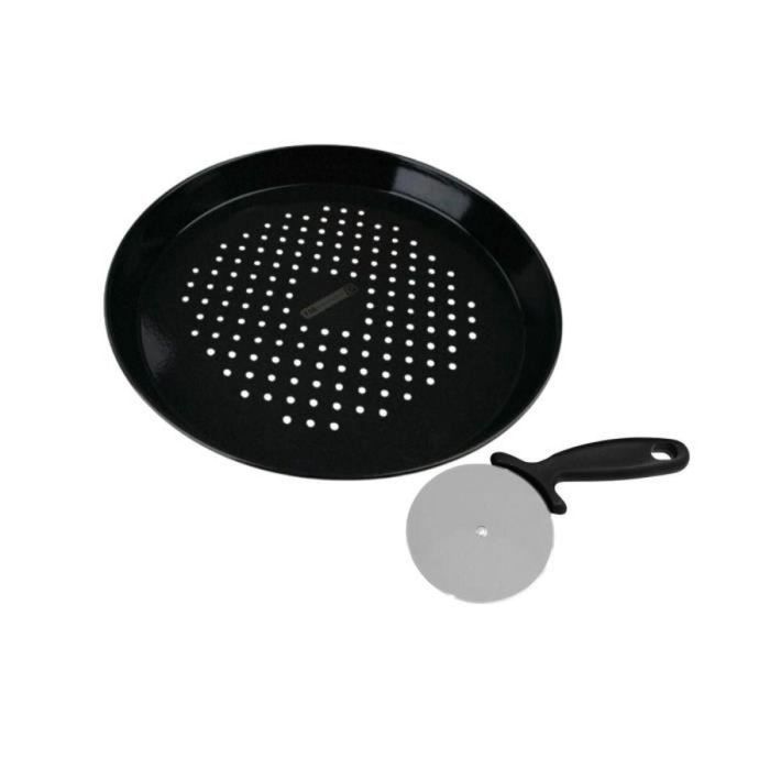 Fackelmann Profesional FAC1723162485864 - Plato Perforado para Pizza con Rueda de Corte - 32 cm 0 Fackelmann Profesional FAC1723162485864 - Plato Perforado para Pizza con Rueda de Corte - 32 cm 0
