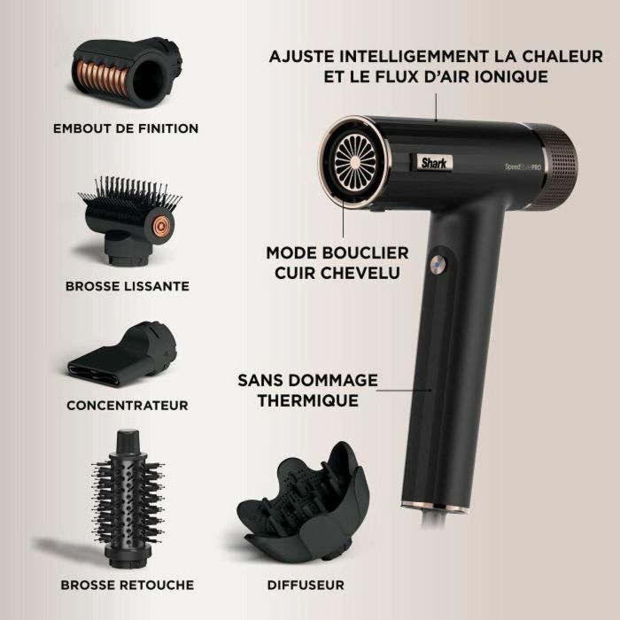 Shark HD752EU Secador de pelo SpeedStyle Pro 5 en 1 con difusor Defrizz Fast 1750 W 4 Shark HD752EU Secador de pelo SpeedStyle Pro 5 en 1 con difusor Defrizz Fast 1750 W 4